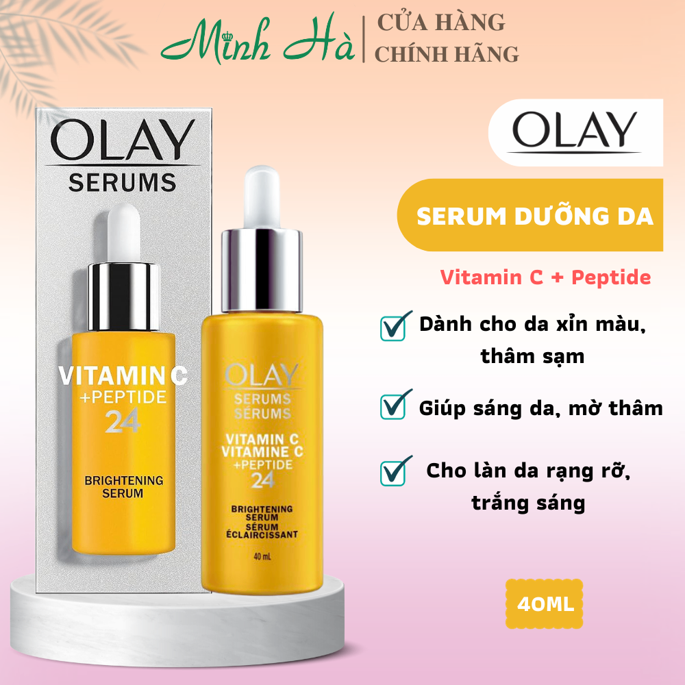 [Bản USA] Serum dưỡng da Olay Peptide, Vitamin C, Retinol, B3 40ml giúp sáng da, đều màu, chống lão hóa