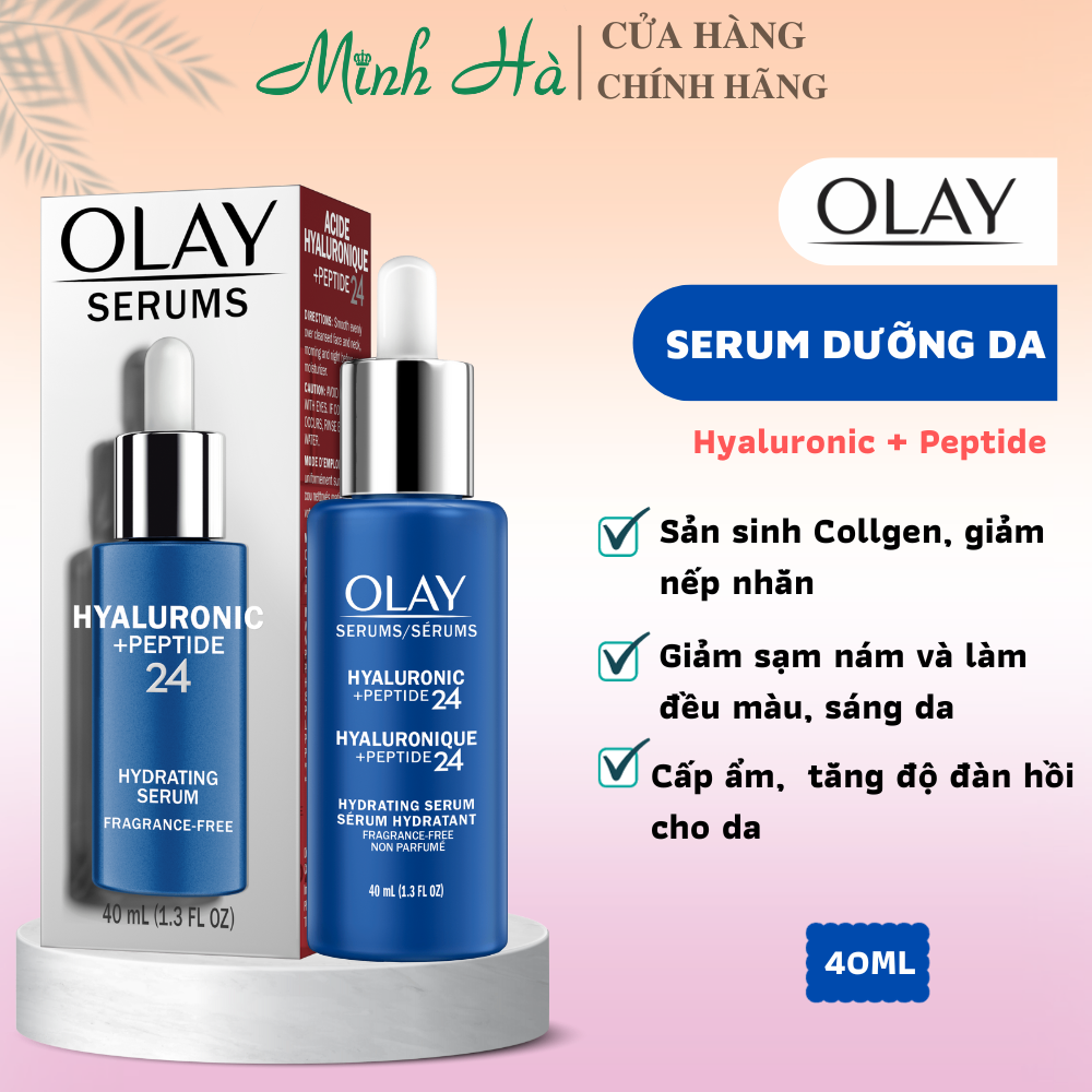 [Bản USA] Serum dưỡng da Olay Peptide, Vitamin C, Retinol, B3 40ml giúp sáng da, đều màu, chống lão hóa