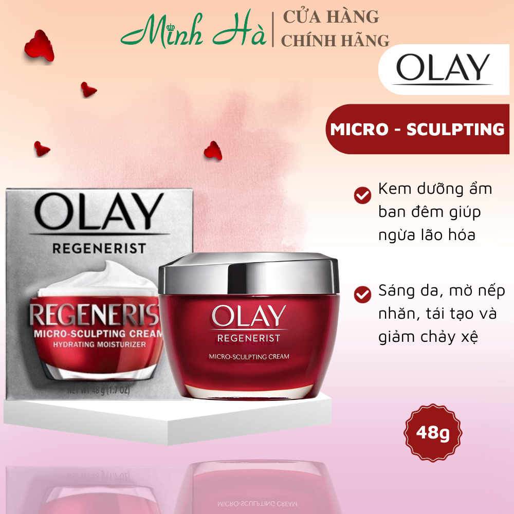 Kem dưỡng da Olay Regenerist Hydrating Moisturizer 48g giúp cấp ẩm, chống lão hóa, sáng da