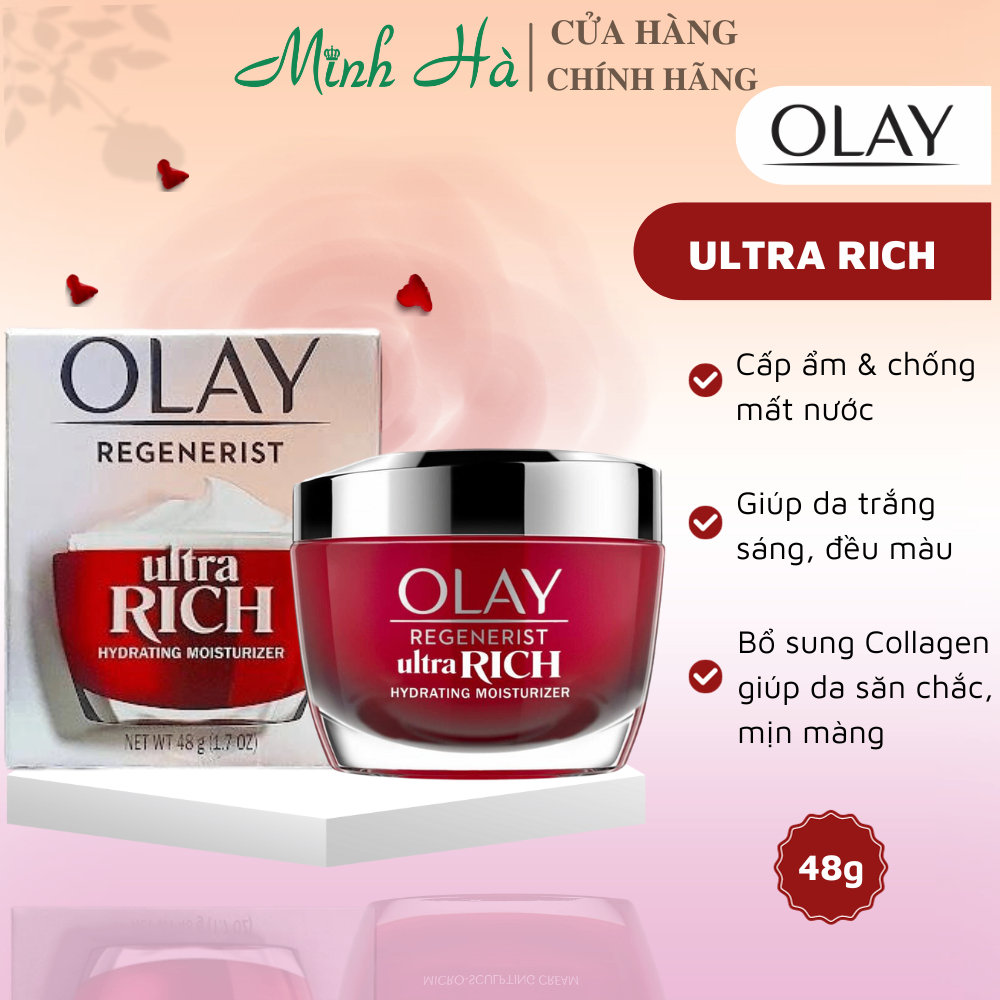 Kem dưỡng da Olay Regenerist Hydrating Moisturizer 48g giúp cấp ẩm, chống lão hóa, sáng da