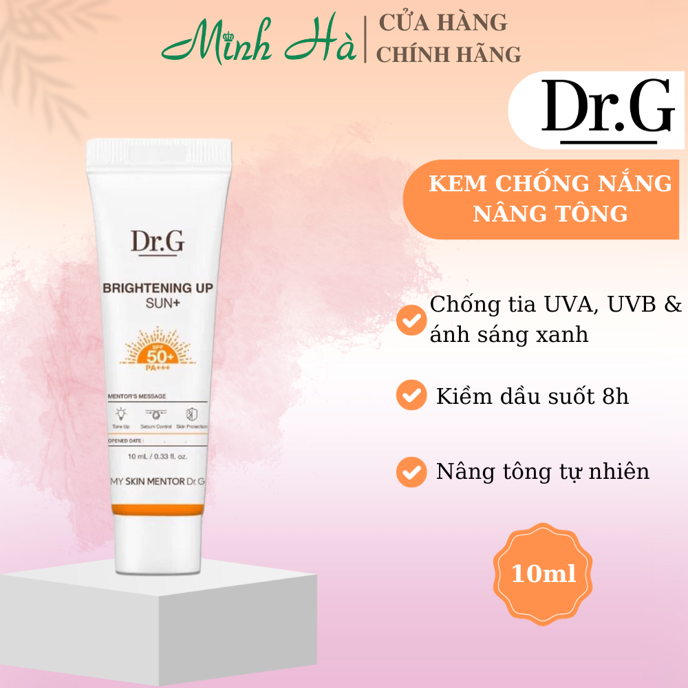 Kem chống nắng nâng tông Dr.G Brightening Up Sun+ SPF50+ PA+++ 50ml sáng da kiềm dầu