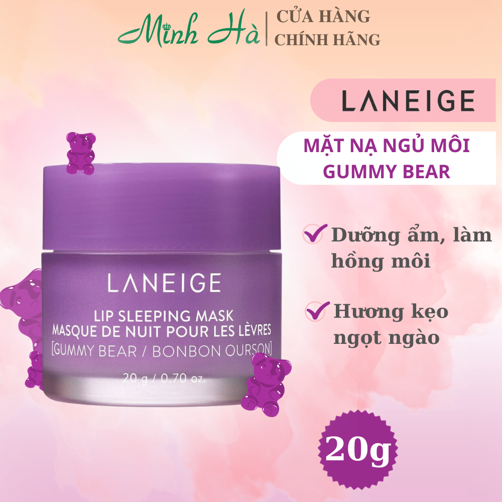 Mặt nạ ngủ môi Laneige 20g dưỡng ẩm nhẹ nhàng lấy đi lớp tế bào chết trên môi