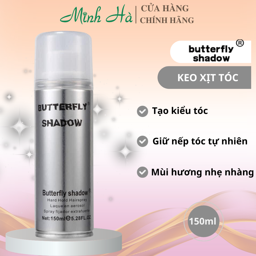 Gôm xịt giữ nếp tóc Butterfly Shadow 320ml cố định nếp tóc hương thơm quyến rũ