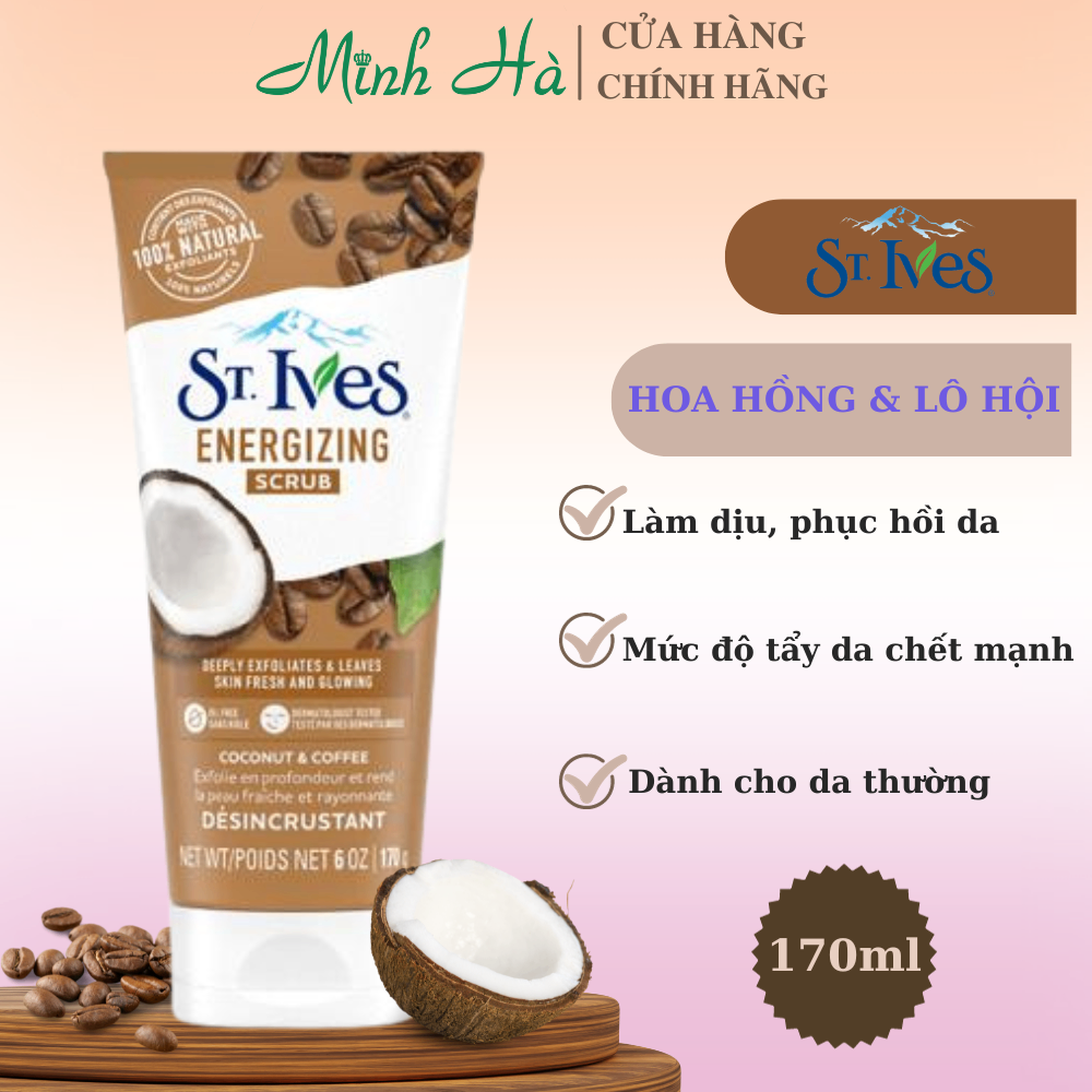 Sữa rửa mặt St.ives 170g tẩy tế bào chết giúp da trở nên sáng bóng và mịn màng