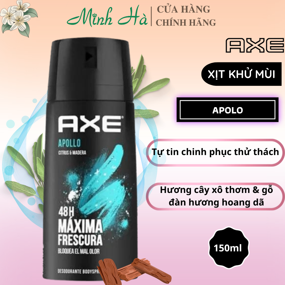 Xịt khử mùi nam AXE 48H 150ml các loại hương thơm lôi cuốn tự tin