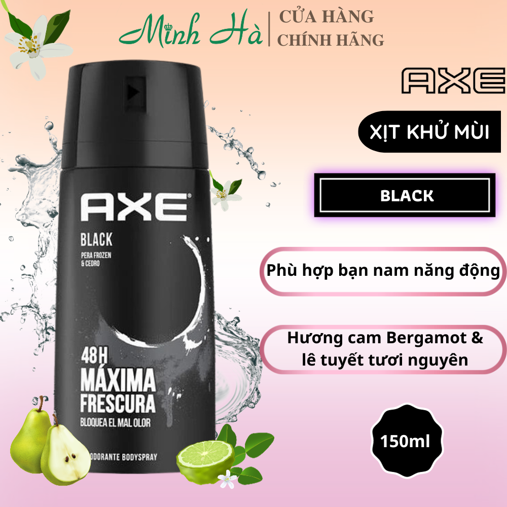 Xịt khử mùi nam AXE 48H 150ml các loại hương thơm lôi cuốn tự tin