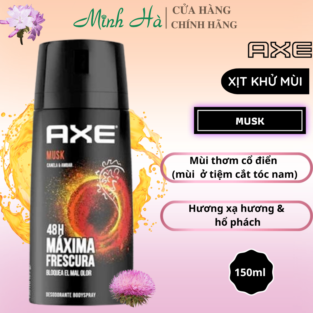 Xịt khử mùi nam AXE 48H 150ml các loại hương thơm lôi cuốn tự tin