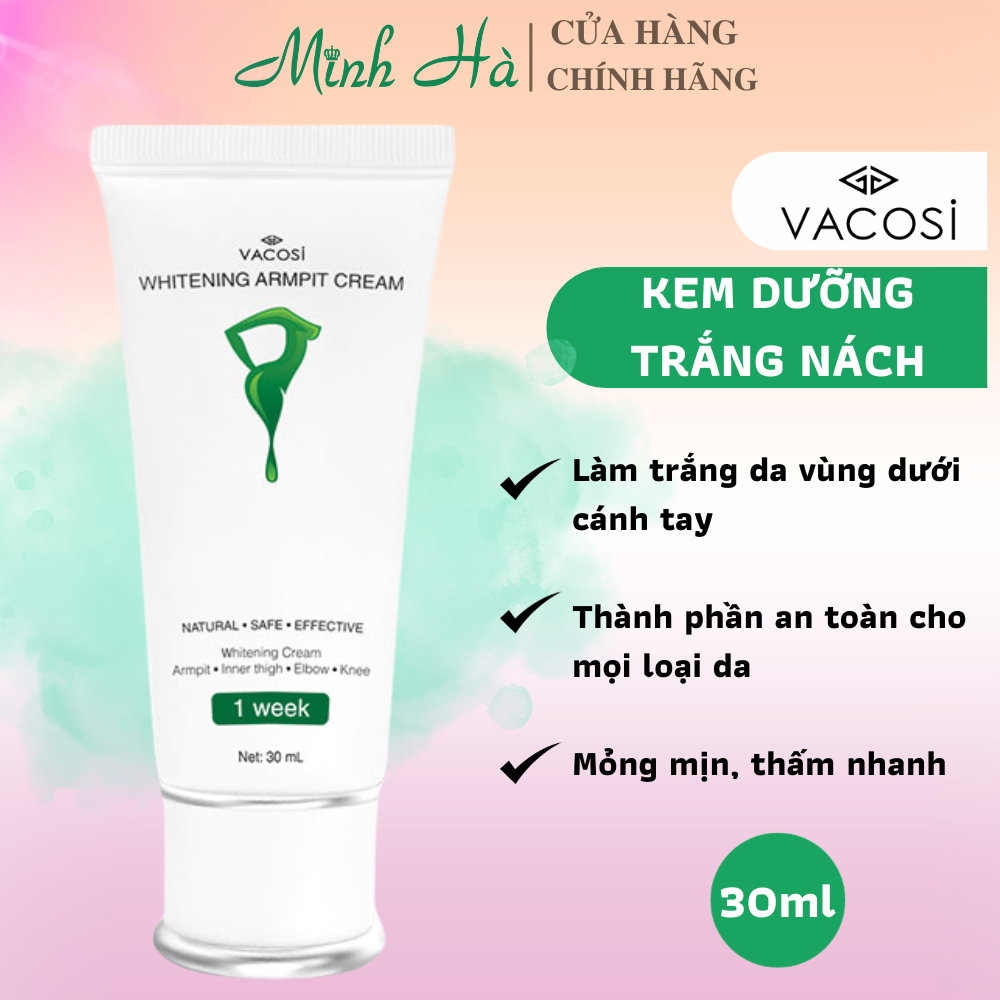 Kem dưỡng Vacosi Whitening Armpit Cream VPM03 30ml trắng vùng da dưới cánh tay