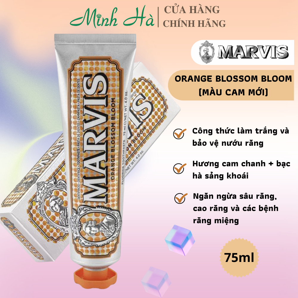 Kem đánh răng Marvis Ý 85ml loại bỏ mảng bám, sạch răng thơm miệng