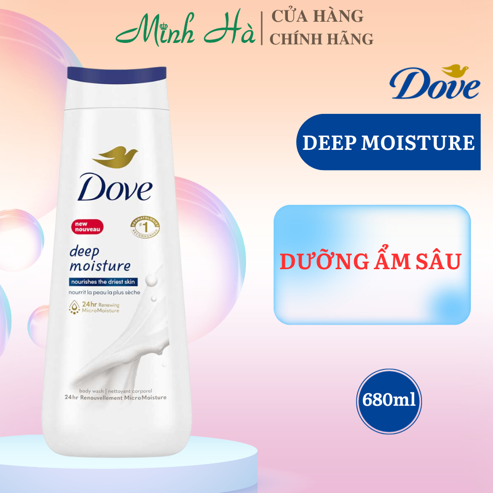 Sữa tắm dưỡng ẩm chuyên sâu Dove Body Wash 680ml Mỹ giúp dưỡng ẩm cho da mịn màng hương thơm dịu nhẹ