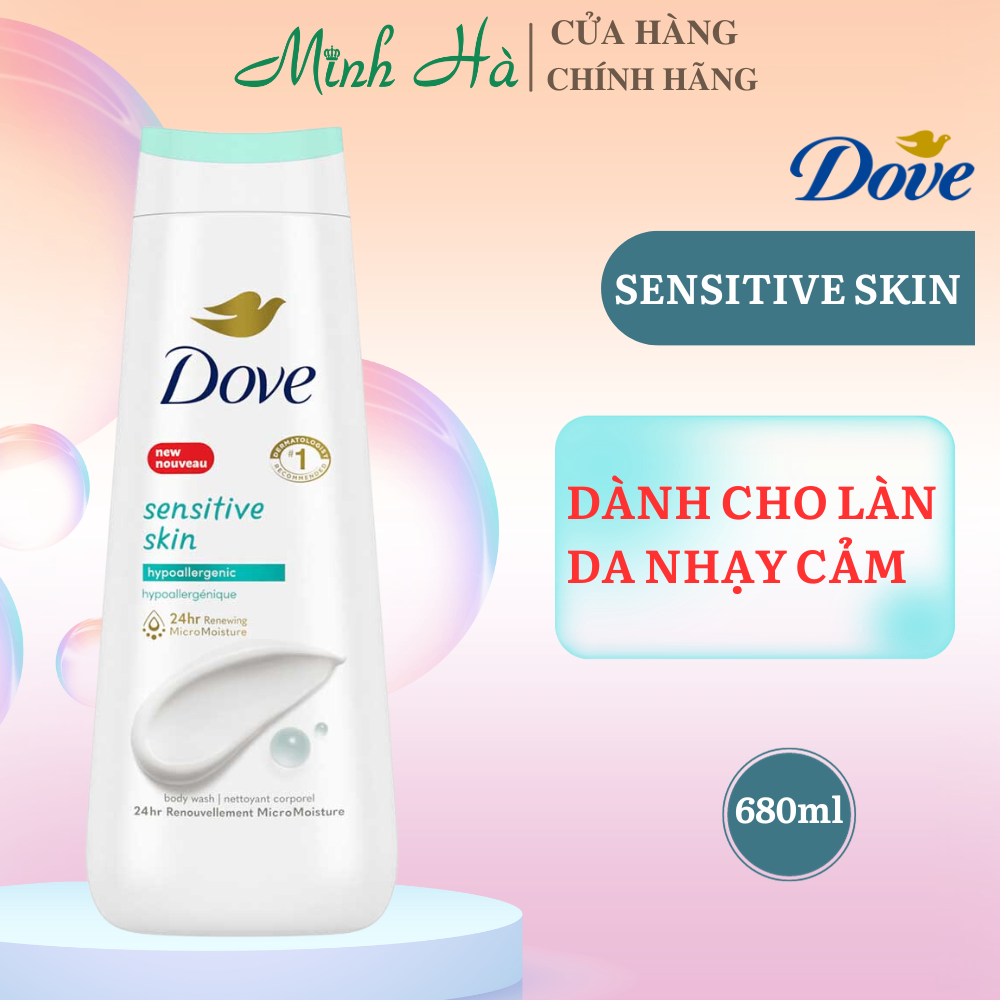 Sữa tắm dưỡng ẩm chuyên sâu Dove Body Wash 680ml Mỹ giúp dưỡng ẩm cho da mịn màng hương thơm dịu nhẹ