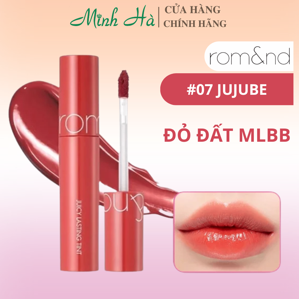 Son tint lì Romand Juicy Lasting Tint 5.5g độ bám màu cao lên màu đẹp