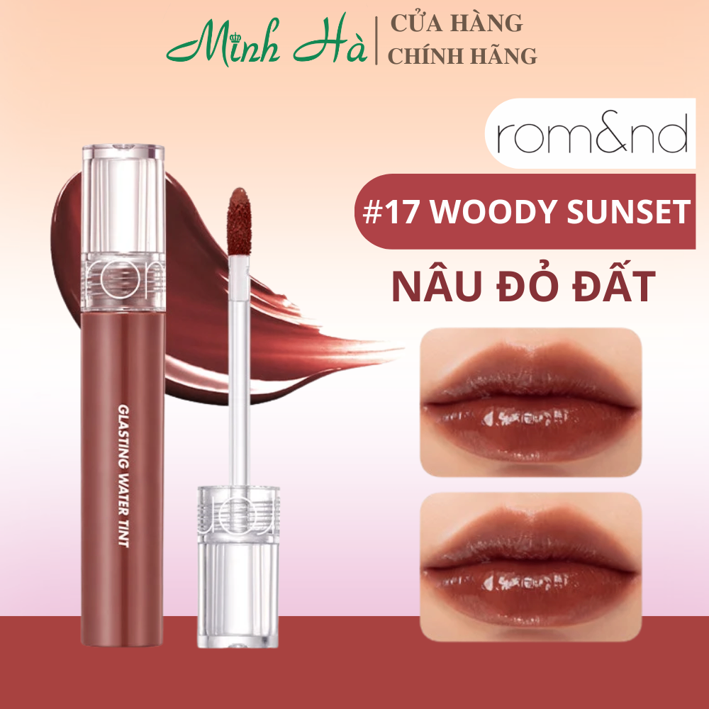 Son tint nước Romand Glasting Water Tint 4g siêu lì lâu trôi