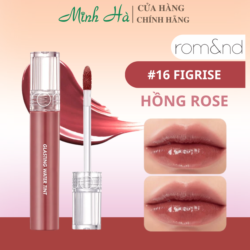 Son tint nước Romand Glasting Water Tint 4g siêu lì lâu trôi