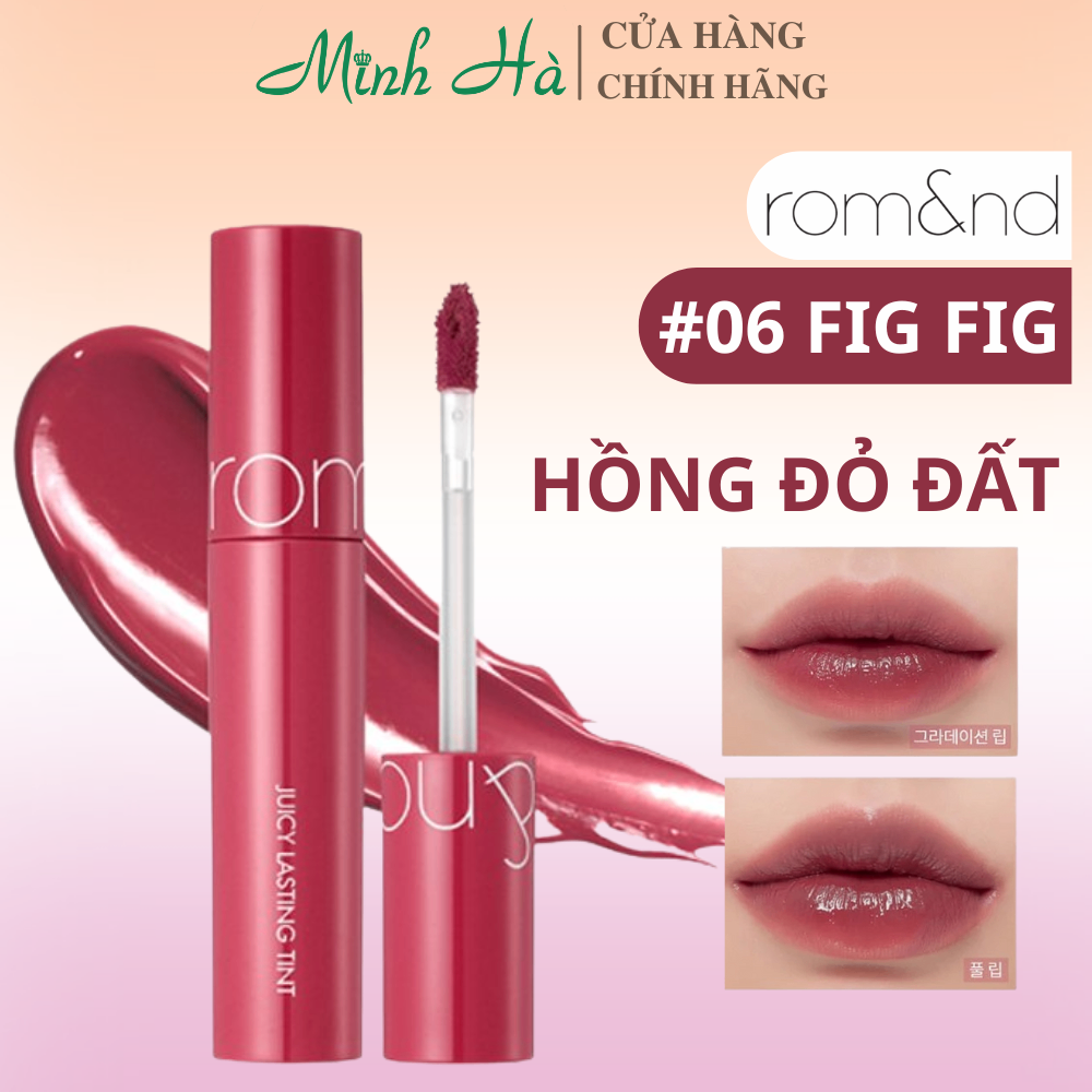 Son tint lì Romand Juicy Lasting Tint 5.5g độ bám màu cao lên màu đẹp