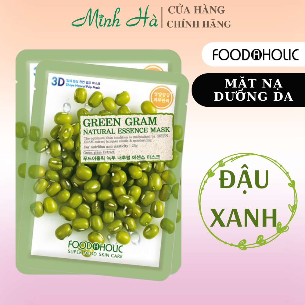 Mặt nạ giấy 3D Foodaholic Natural Essence Mask 20g vừa khít với khuôn mặt dưỡng ẩm căng da