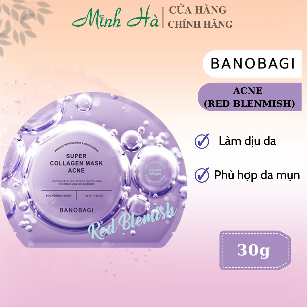 Mặt nạ giấy dưỡng da Banobagi Super Collagen Mask 30g giúp cấp ẩm, dịu da