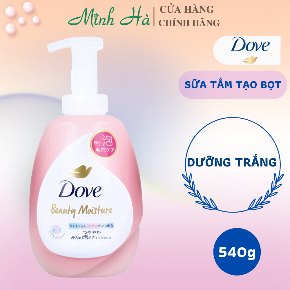 Sữa tắm tạo bọt Nhật Bản Dove Beauty Moist Foaming Body Wash 540g dưỡng ẩm mềm mịn da