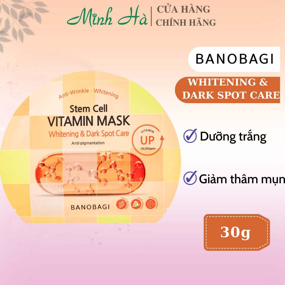 Mặt nạ dưỡng da cao cấp Banobagi Stem Cell Vitamin Mask 30g dưỡng ẩm, dưỡng trắng da