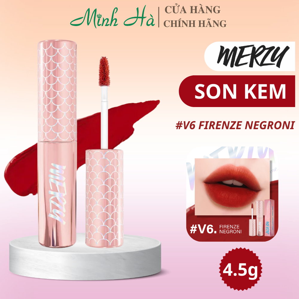 [V6 SIREN] Son kem lì Merzy The First Velvet Tint 4.5g Firenze Negroni bền màu, lâu trôi
