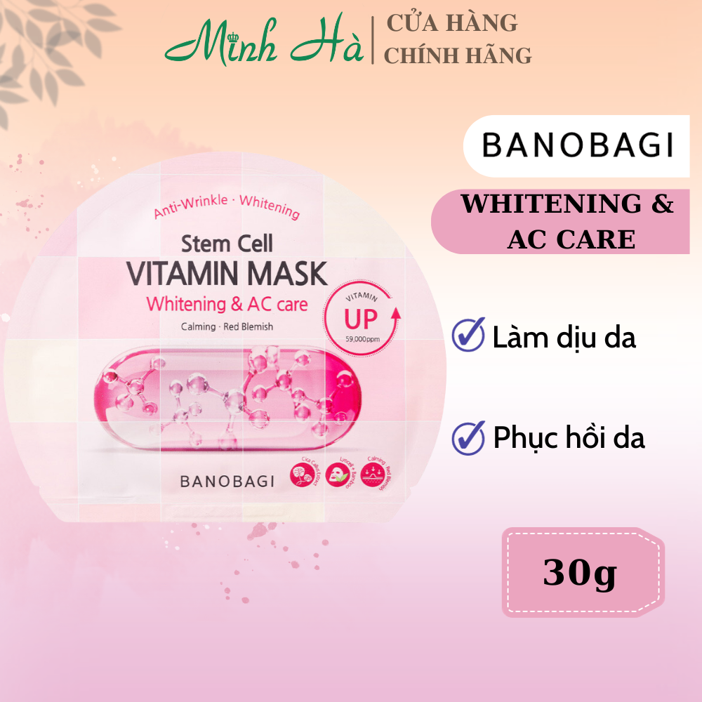 Mặt nạ dưỡng da cao cấp Banobagi Stem Cell Vitamin Mask 30g dưỡng ẩm, dưỡng trắng da