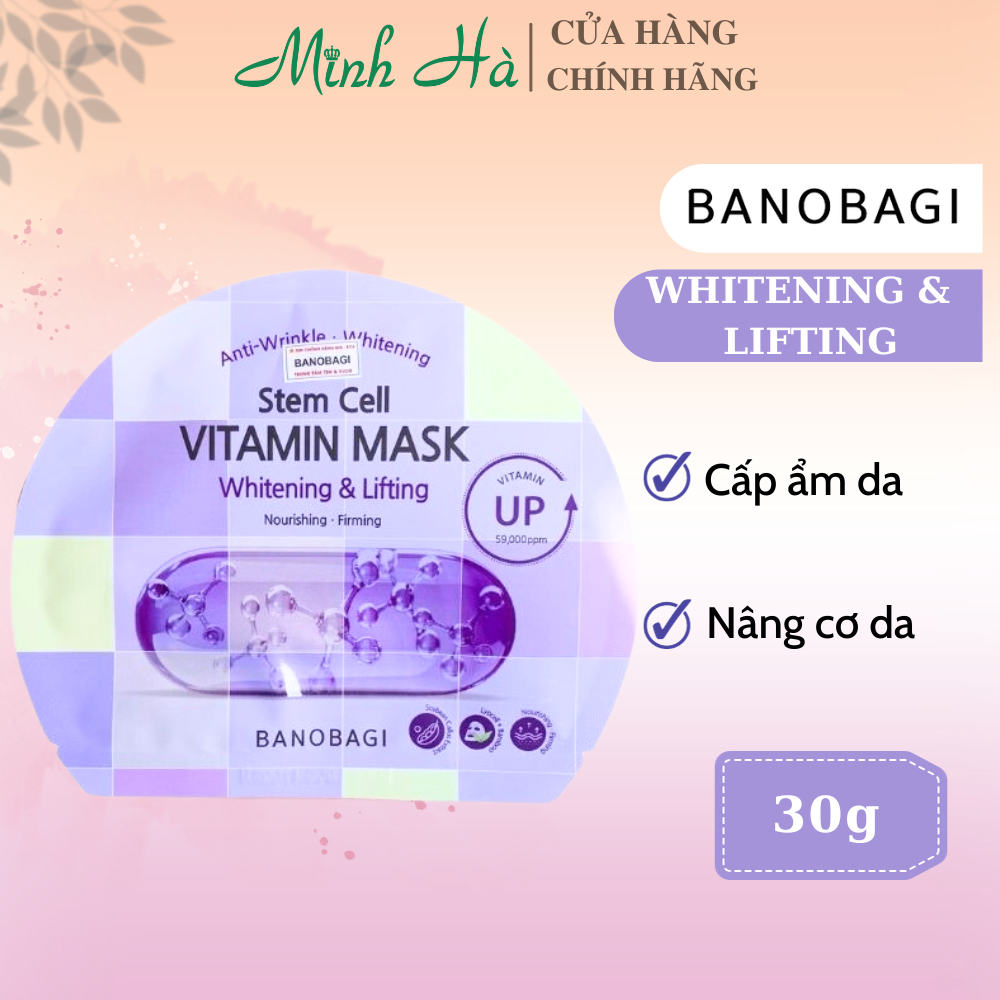 Mặt nạ dưỡng da cao cấp Banobagi Stem Cell Vitamin Mask 30g dưỡng ẩm, dưỡng trắng da