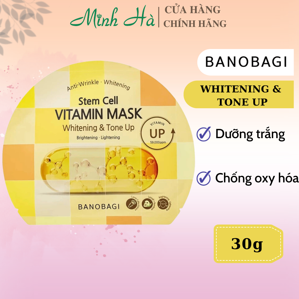Mặt nạ dưỡng da cao cấp Banobagi Stem Cell Vitamin Mask 30g dưỡng ẩm, dưỡng trắng da
