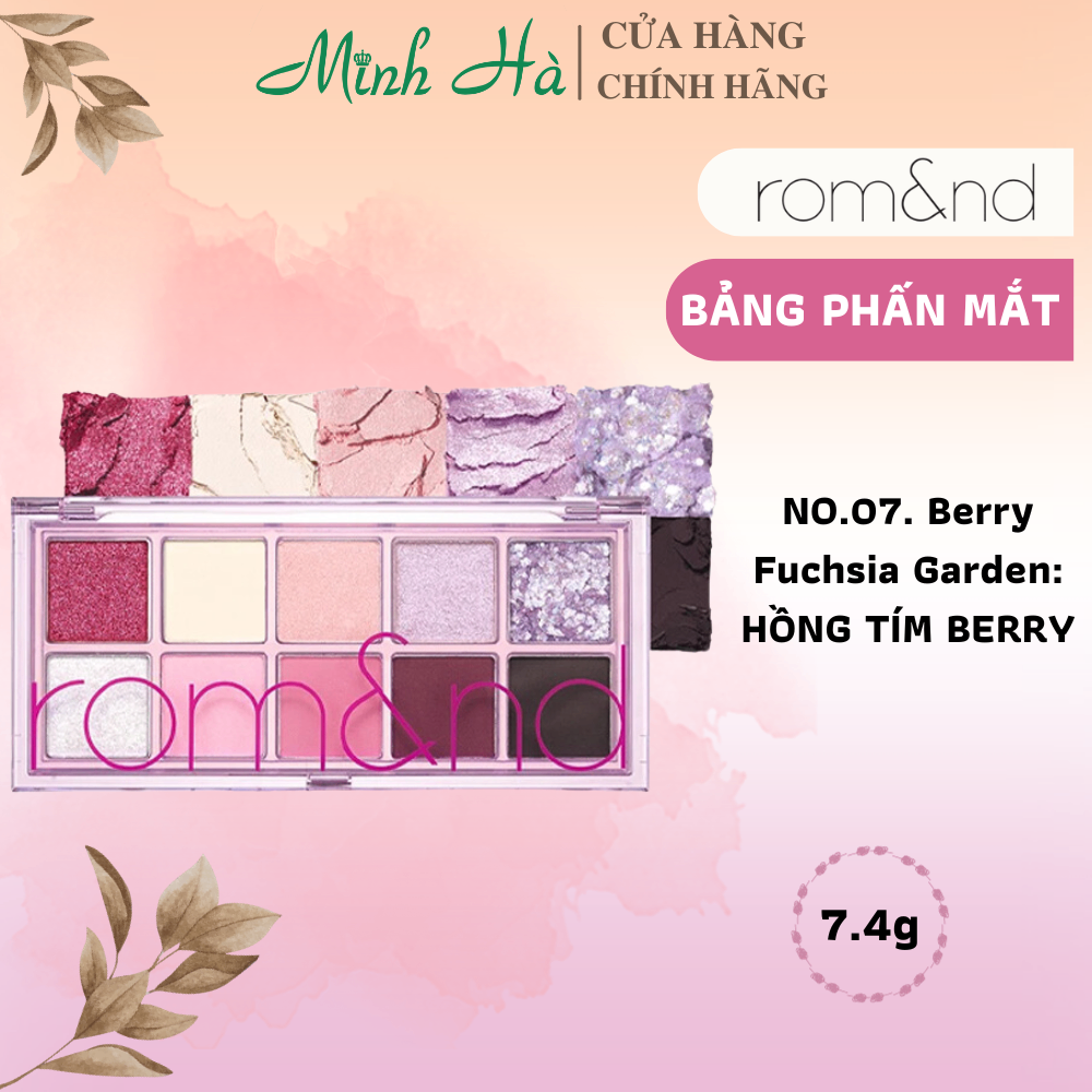 Bảng phấn mắt 10 ô Romand Better Than Eye Palette 7.4g siêu lấp lánh