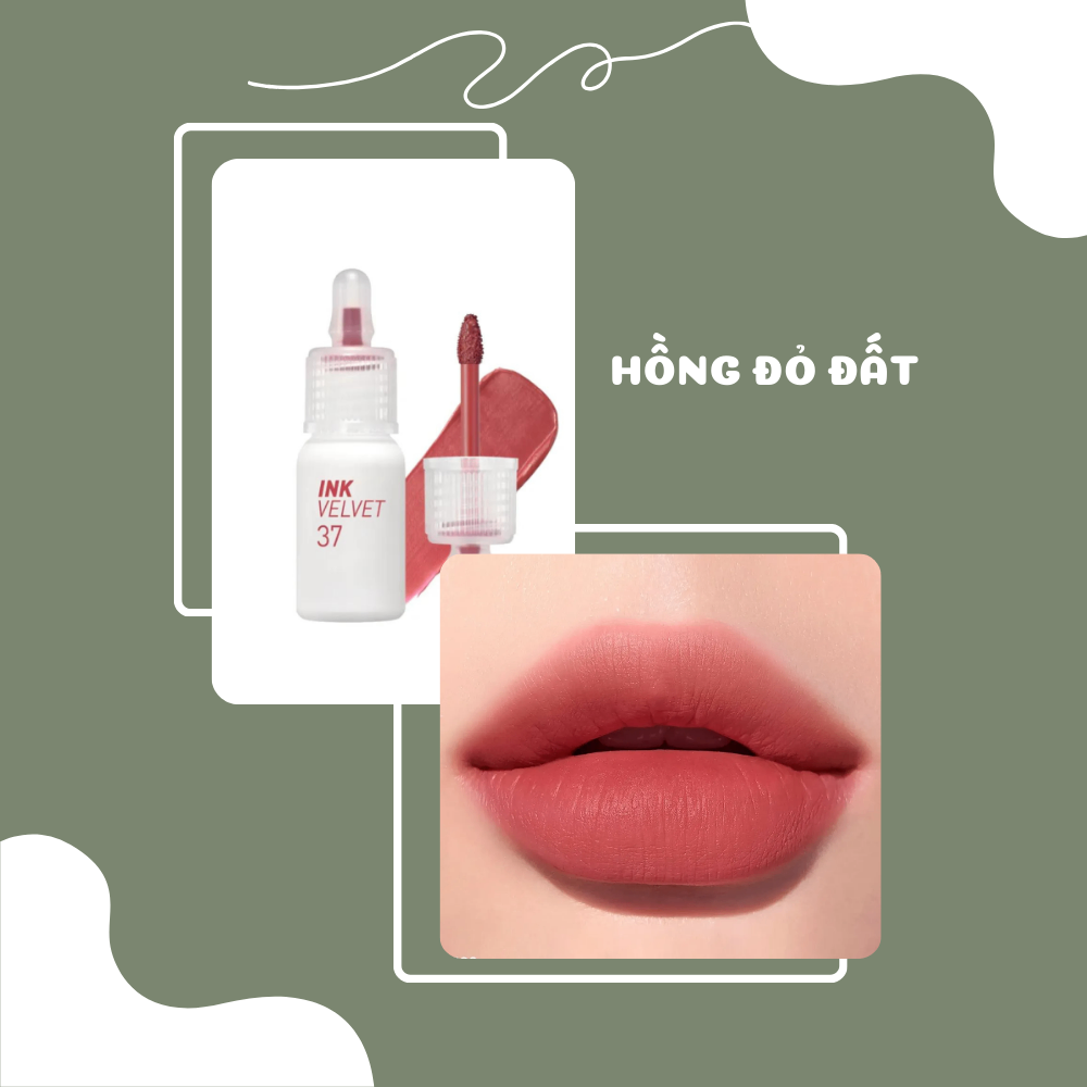 Son kem lì Ink Velvet Peripera 4g lên môi mượt bền màu