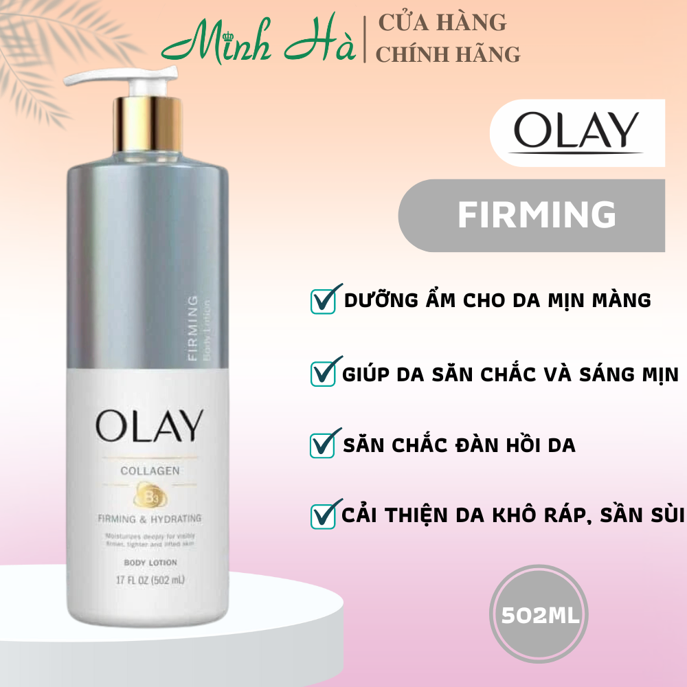 Dưỡng thể dưỡng ẩm và trắng da Olay B3 Hydrating Body Lotion 502ml bản Mỹ tái tạo lại làn da săn chắc