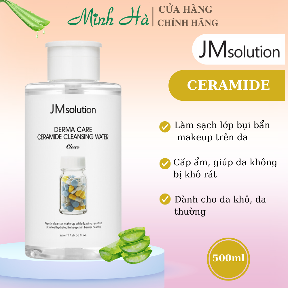 Nước tẩy trang JMsolution Derma Care Cleansing Water 500ml làm sạch da