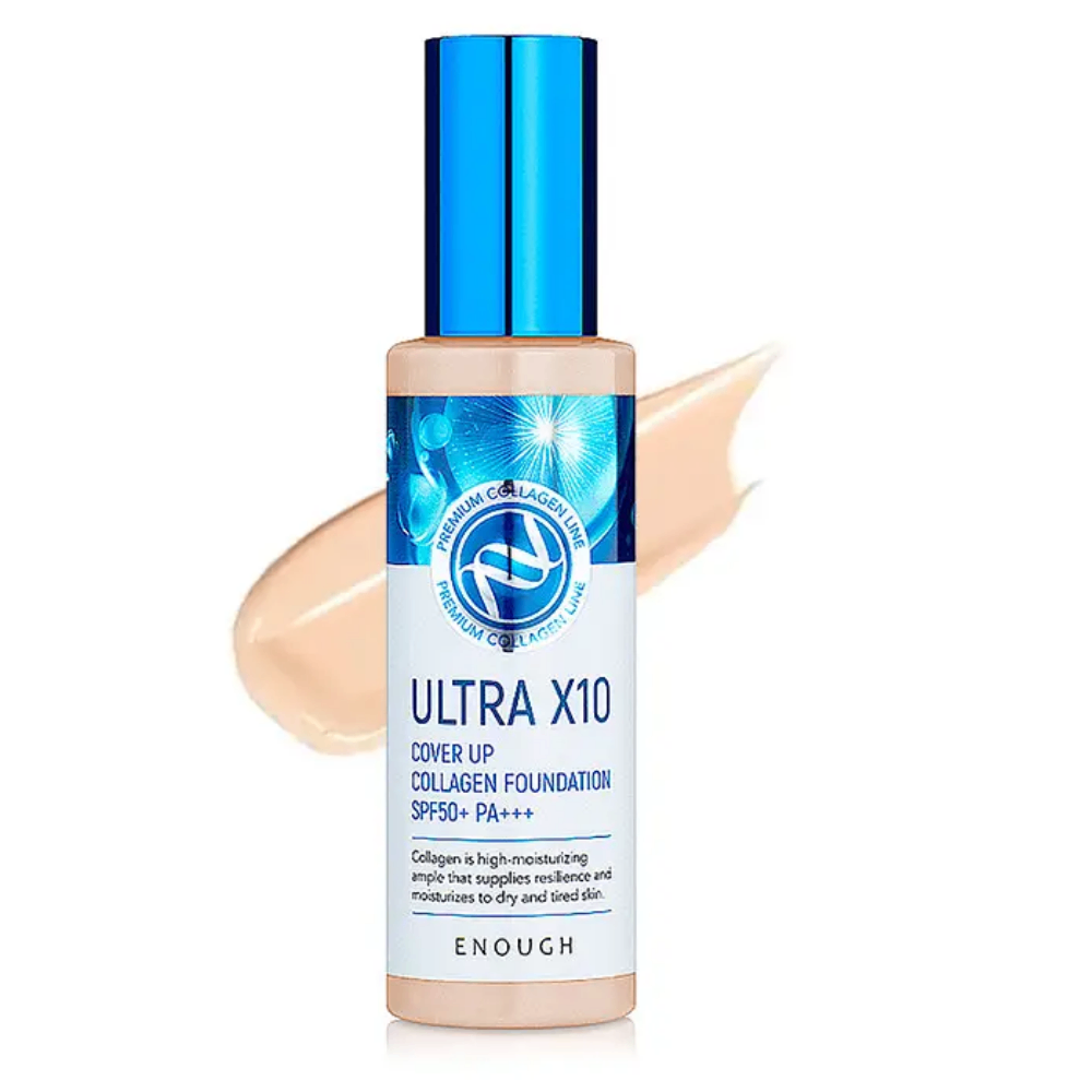 Kem nền Collagen ENOUGH Ultra X10 SPF50+ PA+++ 100ml mỏng nhẹ kiềm dầu tốt