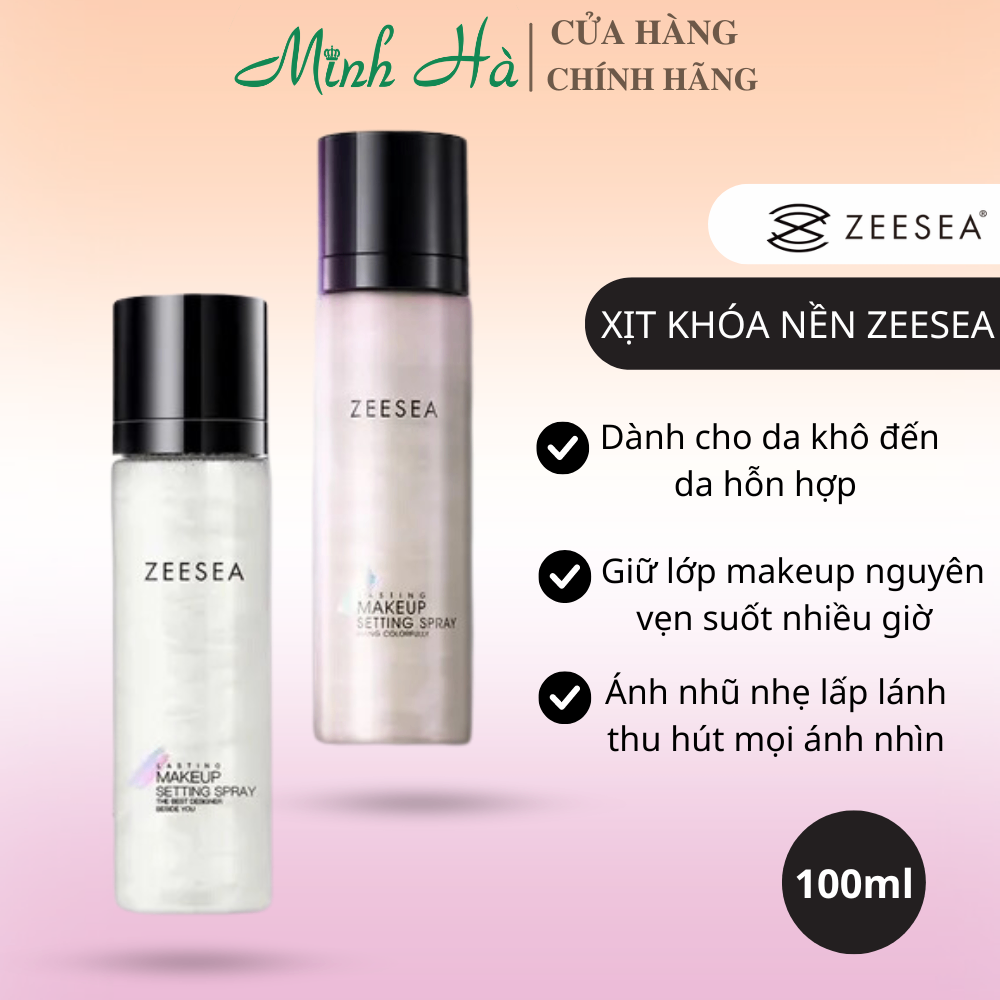 Xịt khóa nền Zeesea Lasting Makeup Settting Spray 100ml dưỡng ẩm tạo hiệu ứng căng bóng, lâu trôi