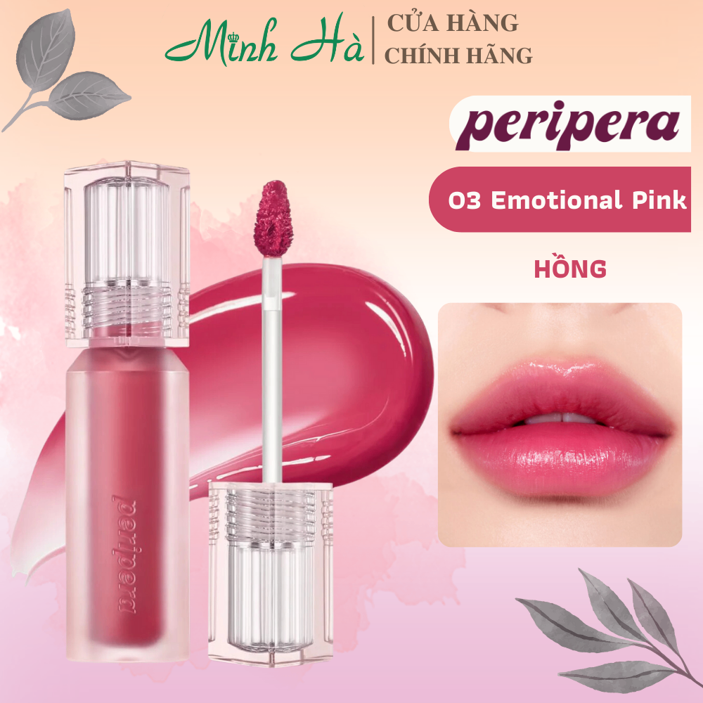 Son tint bóng Peripera Water Bare Tint 3.7g cho đôi môi căng mọng