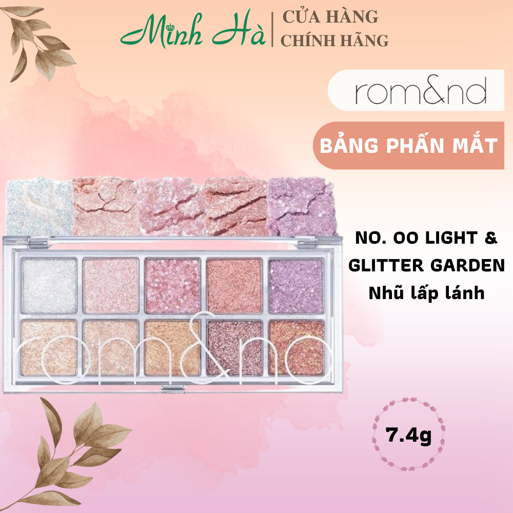 Bảng phấn mắt 10 ô Romand Better Than Eye Palette 7.4g siêu lấp lánh