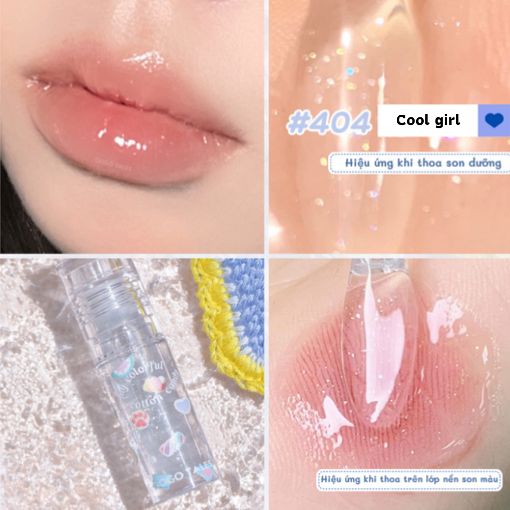 Son bóng dưỡng môi Gogo Tales Marshmallow Soft Lip Oil 3g dưỡng ẩm làm mềm môi