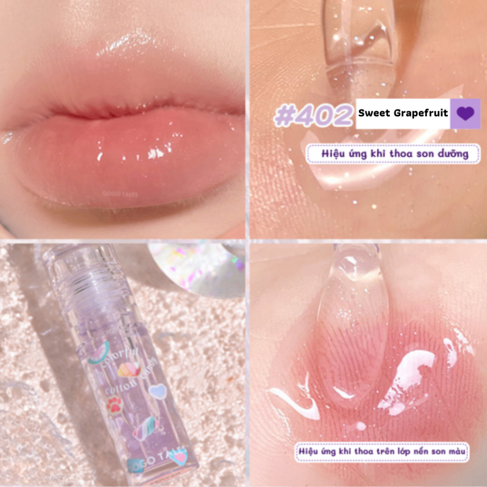 Son bóng dưỡng môi Gogo Tales Marshmallow Soft Lip Oil 3g dưỡng ẩm làm mềm môi