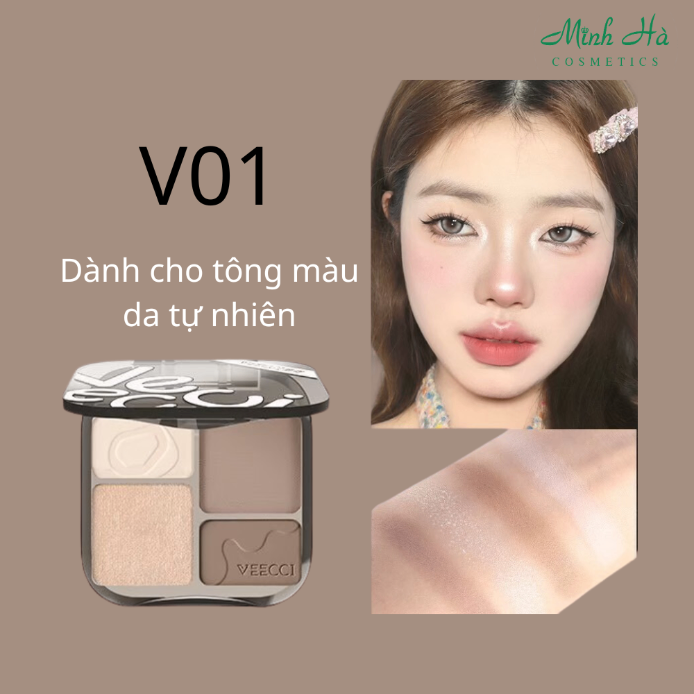 Phấn tạo khối và bắt sáng VEECCI 10g lâu trôi kháng nước