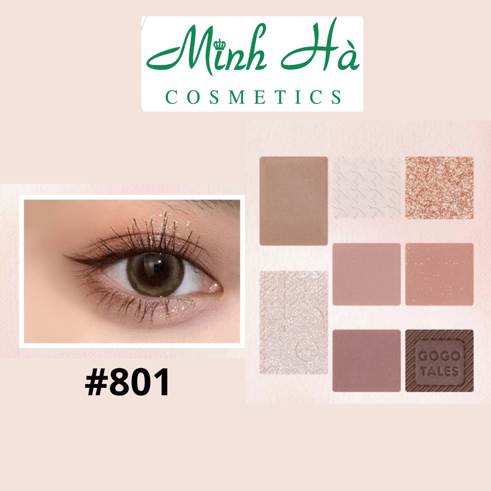 Phấn mắt 8 ô Gogo Tales Retro Mist 11.5g chất phấn mịn dễ tán
