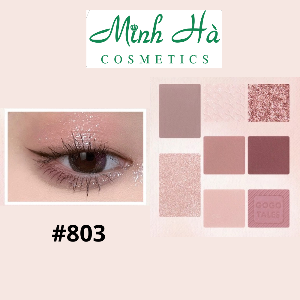 Phấn mắt 8 ô Gogo Tales Retro Mist 11.5g chất phấn mịn dễ tán