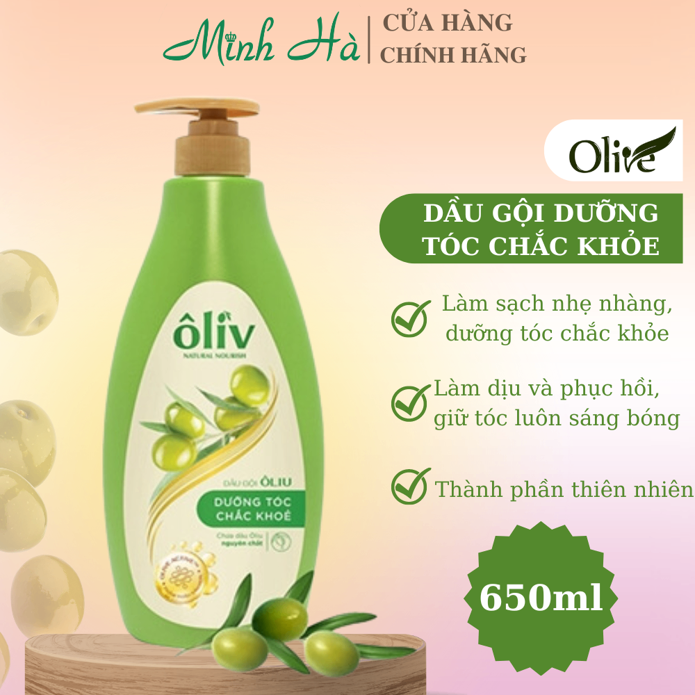 Bộ đôi dầu gội - xả Ôliv 250/650ml dưỡng tóc chắc khỏe