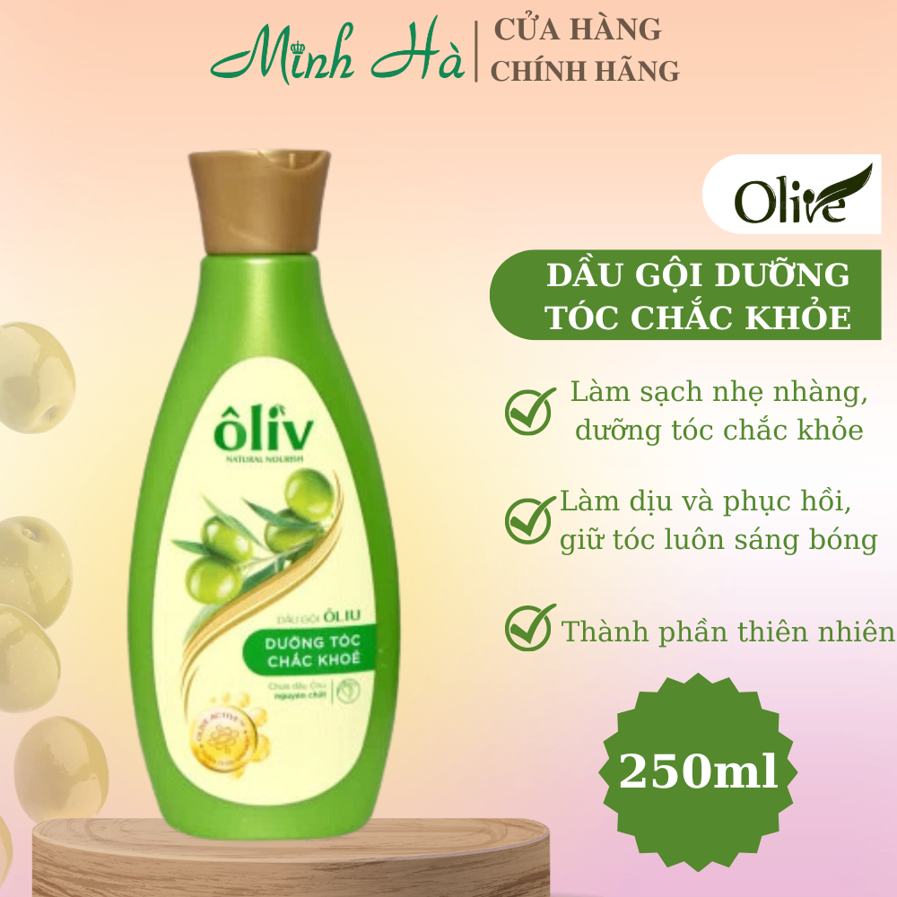 Bộ đôi dầu gội - xả Ôliv 250/650ml dưỡng tóc chắc khỏe