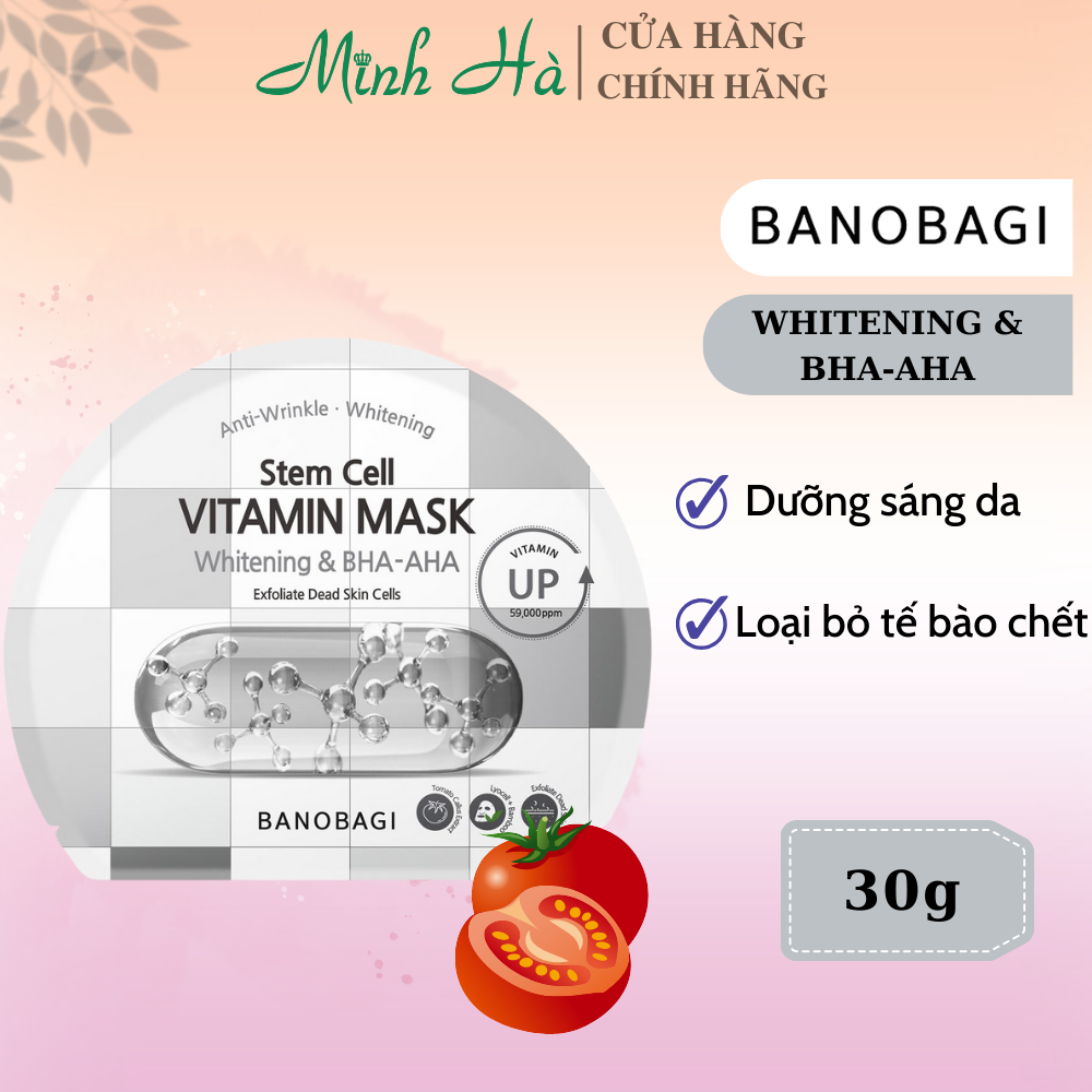 Mặt nạ dưỡng da cao cấp Banobagi Stem Cell Vitamin Mask 30g dưỡng ẩm, dưỡng trắng da