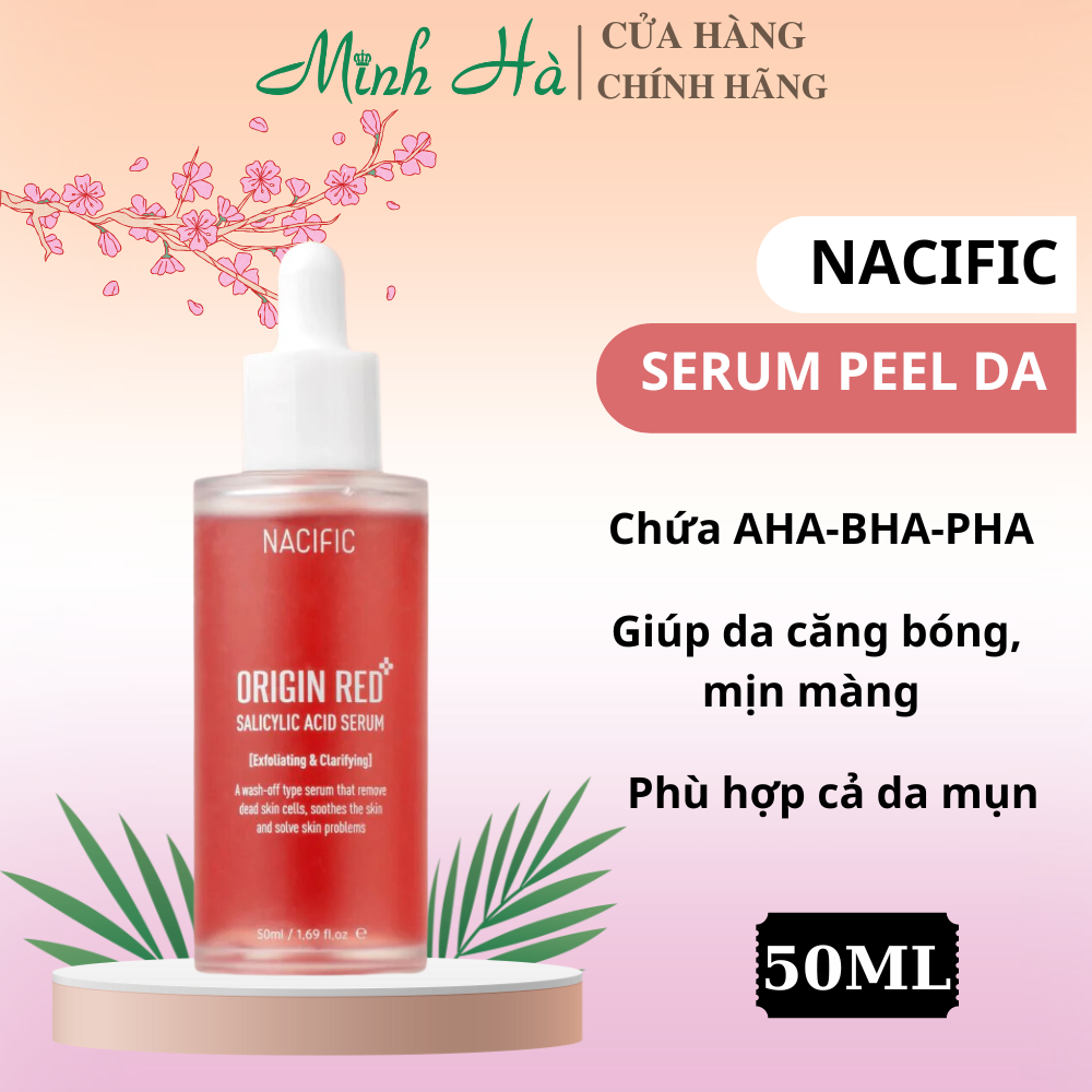 Tinh chất peel da tẩy tế bào chết Nacific Origin Red Salicylic Acid Serum 50ml cải thiện tình trạng mụn và làm sáng da