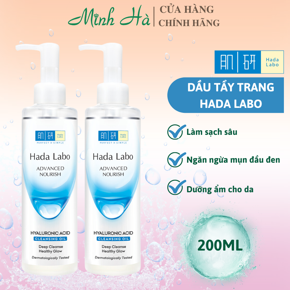 Dầu tẩy trang Hada Labo Advanced Nourish 200ml dưỡng ẩm làm sạch sâu lớp trang điểm