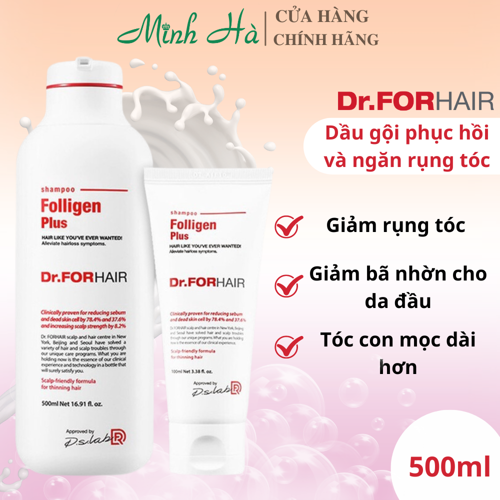 Dầu gội hỗ trợ mọc tóc, ngăn rụng tóc Dr.FORHAIR Folligen Plus Anti-Dandruff 500ml kiểm soát bã nhờn