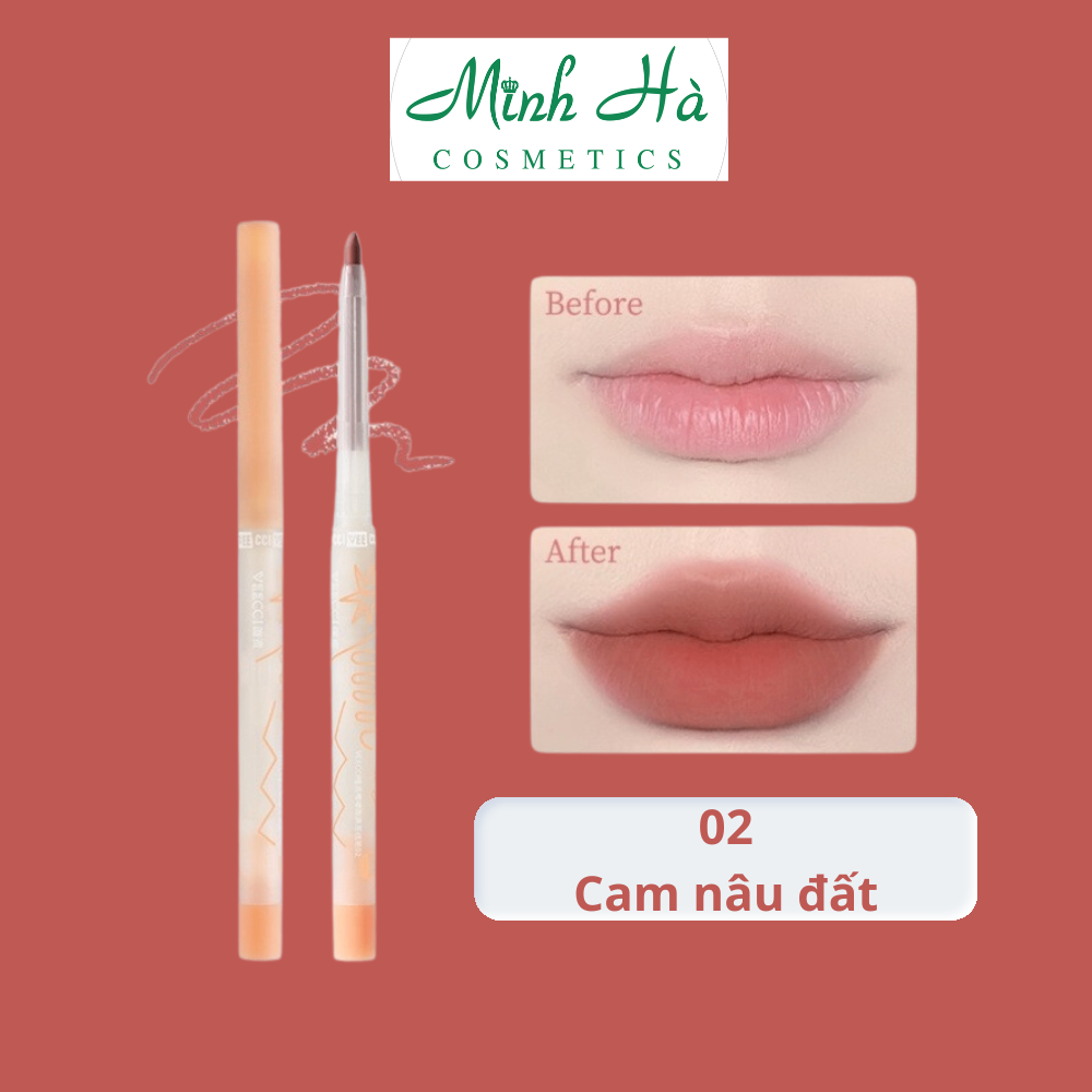 Chì kẻ viền môi kháng nước lâu trôi Veecci 0.23g che viền thâm không gây khô hay bong tróc môi