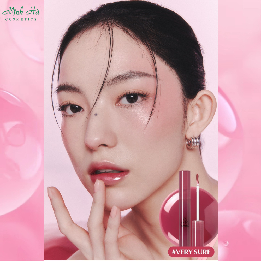 Son bóng dưỡng ẩm, căng mọng môi 3CE Drop Glow Gel 4g không tạo vân môi, siêu dưỡng
