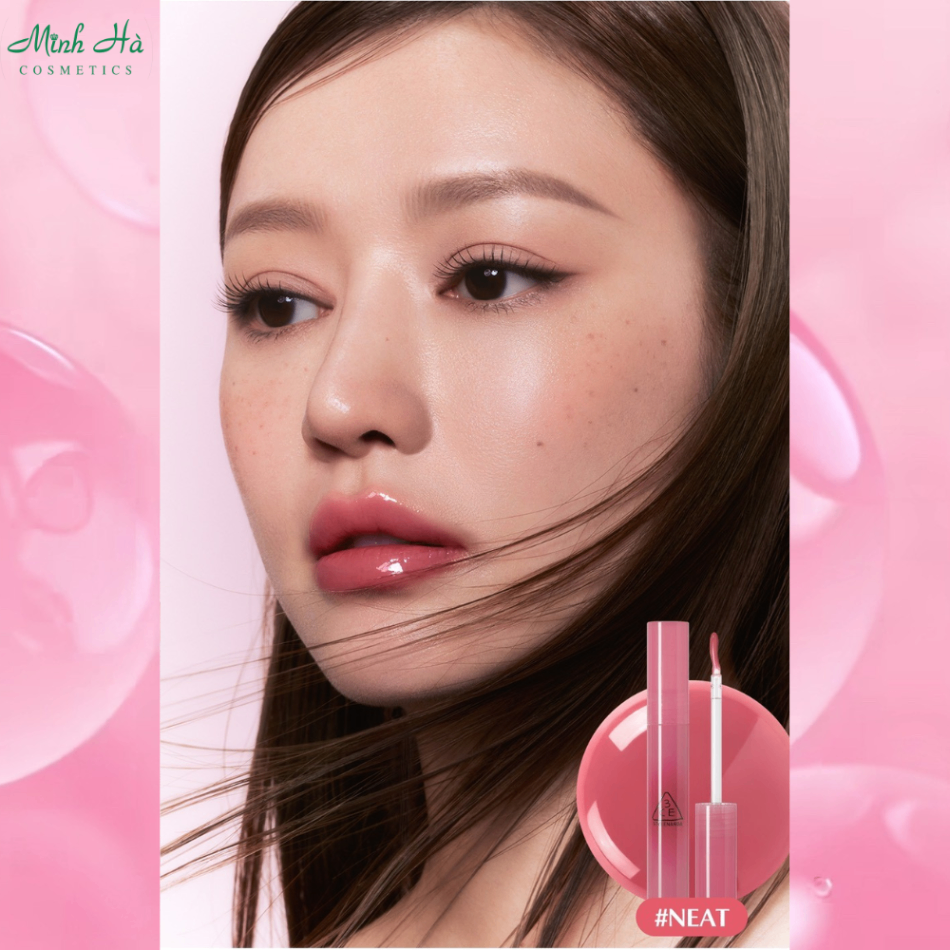 Son bóng dưỡng ẩm, căng mọng môi 3CE Drop Glow Gel 4g không tạo vân môi, siêu dưỡng