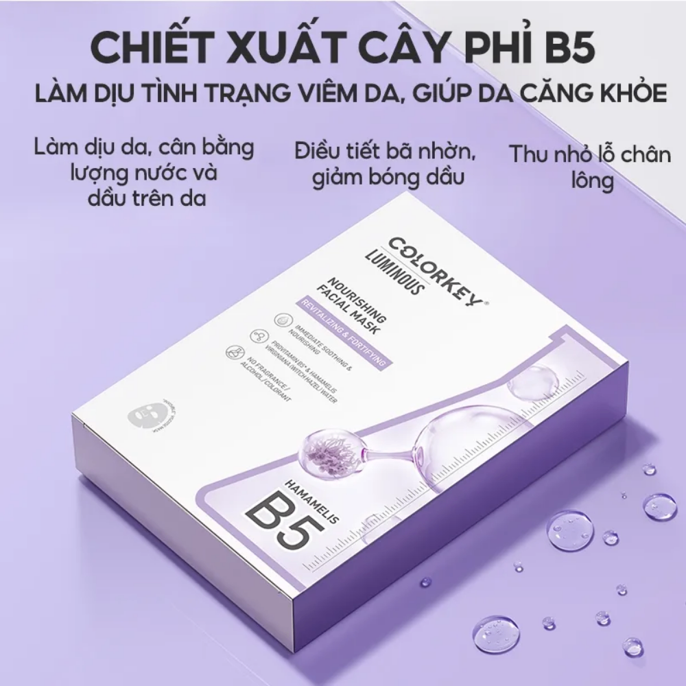 Mặt Nạ Colorkey Luminous Replenishing Facial Mask 25ml các loại dưỡng ẩm và làm dịu da